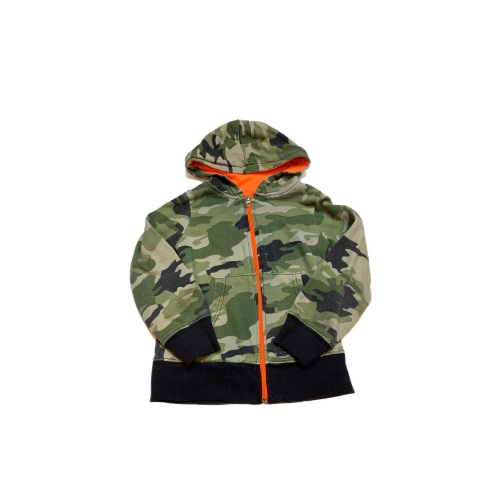Swiggles Boys Camo Camouflage Hoodie Full Zip Jacket 4T